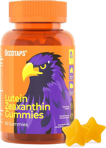Lutein & Zeaxanthin Eye Vitamins Gummies for Daily Eye Health – 20mg Lutein, Sugar-Free, High-Potency Gummy with Bilberry Extract, Blue Light Support, Star-Shaped Gummies, 60 Count