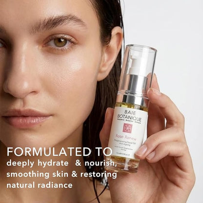 Baie Botanique Anti-Aging Facial Oil 30ml - Rose Absolute, Camelia, Borage, Evening Primrose, Abyssinian & Amla Oil - 100% Natural, 90% Organic