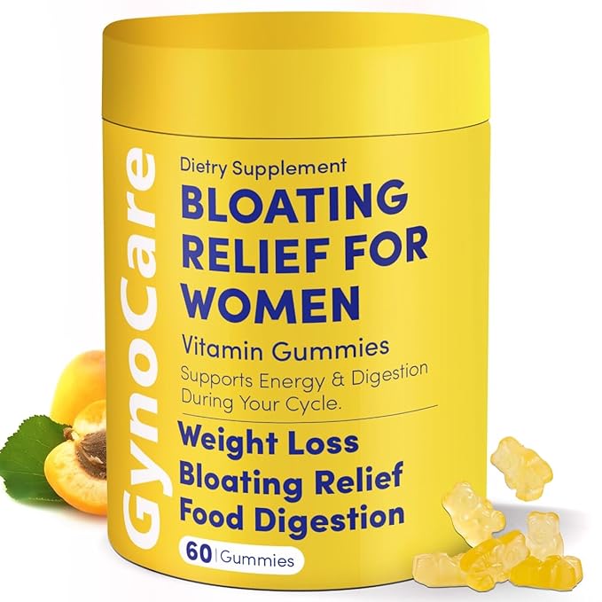 Bloating Relief for Women, Debloating for Women | Supports Period Bloat, Digestion & Water Weight Balance | Helps Before & During Your Cycle | 60 Vegan Gummies | Daily Digestive Support Supplement