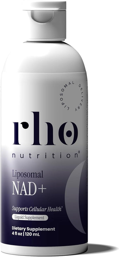 Rho Nutrition Liposomal NAD+ – Liquid Supplement Designed to Help Support Absorption – Active Form of NAD+ Helps Support Normal Cellular Health, Healthy Aging, Energy Metabolism and Overall Vitality