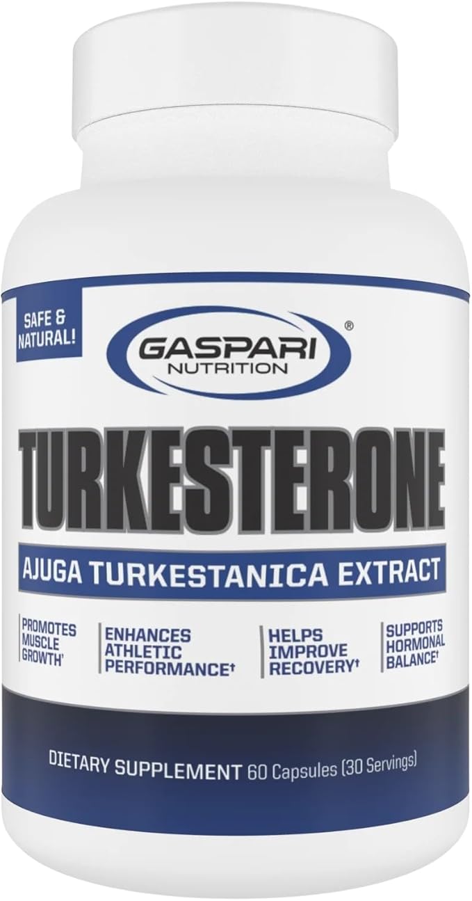 Gaspari Nutrition Turkesterone, Natural Strength Supplement, Enhanced Absorption, Lean Muscle, Recovery & Performance (30 Servings)
