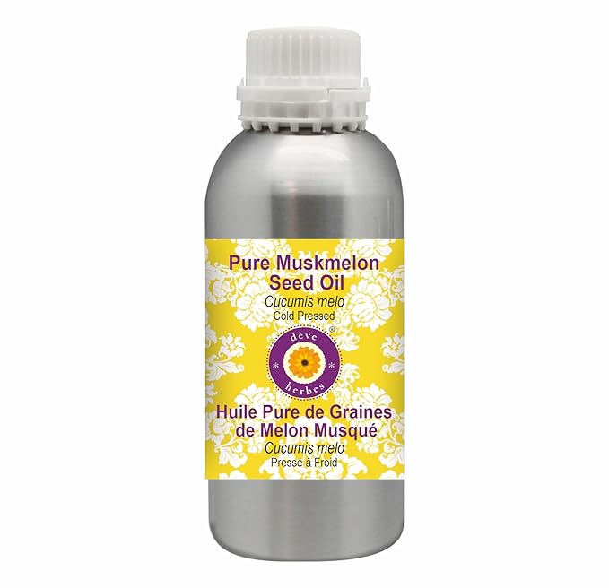 Deve Herbes Pure Muskmelon Seed Oil (Cucumis melo) Cold Pressed 300ml (10 oz)