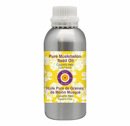 Deve Herbes Pure Muskmelon Seed Oil (Cucumis melo) Cold Pressed 300ml (10 oz)