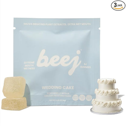 BEEJ Gummies for Couples - Natural Intimacy Gummy Candy - Romantic Gift for Birthday, Honeymoon, Anniversary, Valentines Day - No Artificial Flavors - Made in USA - 3 Pack, Wedding Cake