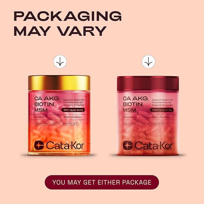 Hair Skin and Nails Vitamins for Women – Biotin Collagen Hair Supplement | Hyaluronic Acid | Calcium AKG | MSM | Vitamin C & Vitamin D3 K2 – Hair Growth Vitamins for Women – 180 Caps (2 Pack)
