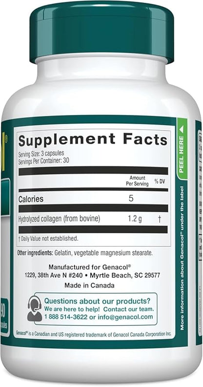 Genacol Original – Collagen Supplement with Ultra-Hydrolyzed Collagen Peptides, Maintains Joint Health, for Joints & Knees, 90 Capsules (30-Day Supply)