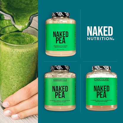 NAKED Pea - 2LB 100% Pea Protein Powder from North American Farms - Unflavored Vegan Pea Protein Isolate - NSF Certified, Plant Protein Powder, Easy to Digest - 30 Servings