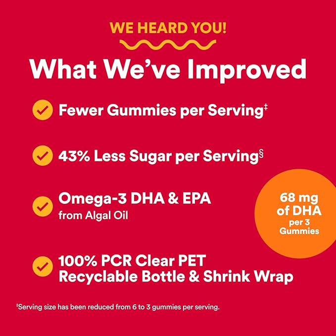 SmartyPants Multivitamin for Men & Women, Multivitamin Gummies with Omega 3 (DHA/EPA), Vitamin D3, C, Vitamin B12, B6, A, K & Zinc, Biotin, Gluten Free, 90 Count (30 Day Supply)
