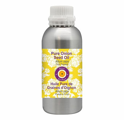Deve Herbes Pure Onion Seed Oil (Allium cepa) Cold Pressed for 1250ml (42 oz)