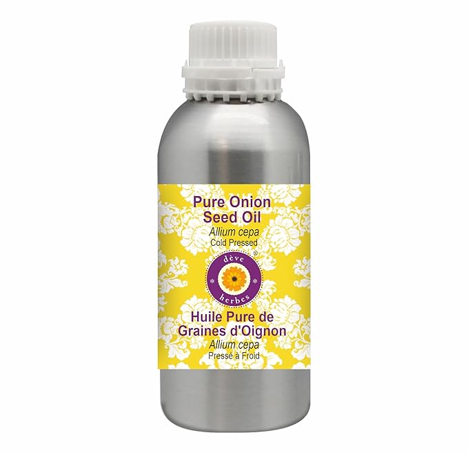 Deve Herbes Pure Onion Seed Oil (Allium cepa) Cold Pressed 630ml (21 oz)