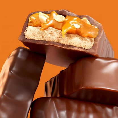 UNREAL Dark Chocolate Caramel Peanut Nougat Bars, 70% Organic Ingredients, Fair Trade, Non-GMO, No Corn Syrup, Sugar Alcohols, Soy, 209grams (3 Value Size Bags)
