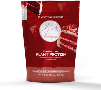 Loving it by Barbara de regil Plant Based Protein red Velvet Cake 26 Servings 2.2 lb