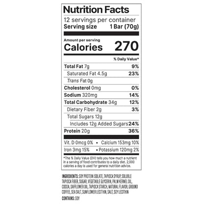 PROBAR Plant-Based Protein Bars – 20g Protein, Gluten Free, Non-GMO, Dairy Free Vegan Snack, No Sugar Alcohols, Whole Food Ingredients, Post Workout Energy Bar for Active Lifestyles (Coffee Crunch, 12 Count)