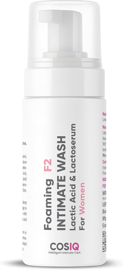 Cos-IQ Brightening Intimate Wash for Women, 100ml | Hygiene Wash with Lactic Acid & Lactoserum | Vaginal Wash, Prevents Itching, Irritation & Dryness, Suitable for All Skin Types