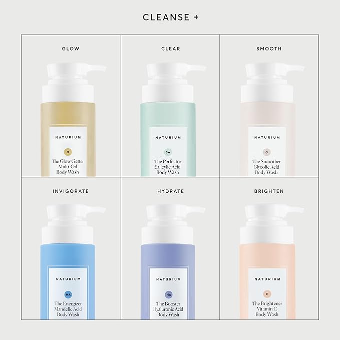 Naturium The Glow Getter Multi-Oil Hydrating Body Wash, Gentle Cleanser, 16.9 oz