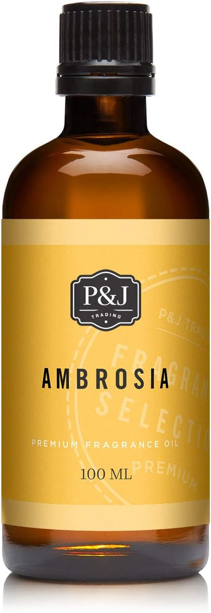 P&J Trading - Ambrosia Scented Oil 100ml - Fragrance Oil for Candle Making, Soap Making, Diffuser Oil