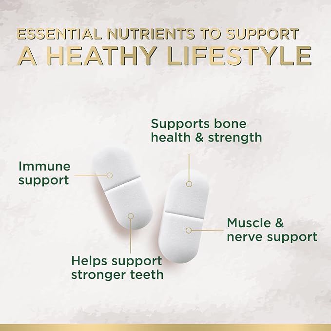 Calcium 1200 mg with Vitamin D3 Per Serving - Bone Health Supplement, Vitamin D & Calcium Supplements for Women & Men - Bone, Teeth & Immune Support, Nature's Calcium Pills, USA Bottled - 240 Tablets