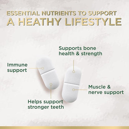 Calcium 1200 mg with Vitamin D3 Per Serving - Bone Health Supplement, Vitamin D & Calcium Supplements for Women & Men - Bone, Teeth & Immune Support, Nature's Calcium Pills, USA Bottled - 180 Tablets