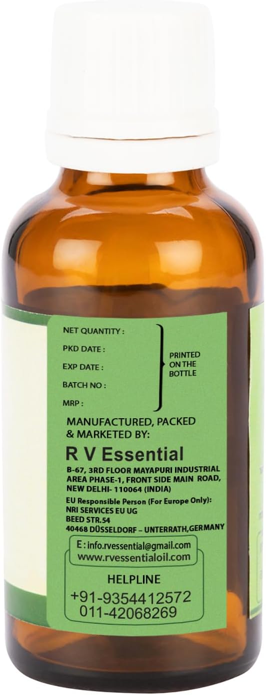 R V Essential Pure Evening Primrose Carrier Oil 100ml (3.38oz)- Oenothera Biennis (100% Pure and Natural Cold Pressed)