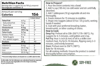 Creative Pea Vegan Variety Pack | Plant-Based Burger, Nuggets, Fish Sticks & Kebab Mix | High-Protein Shelf-Stable Meal Kit | Just Add Water & Oil | Gluten-Free | 4 x 65g