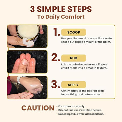 Vulva Balm for Women – No added Fragrance, Vaginal Moisturizer Cream, Hormone-Free, Vulva Cream for Dryness and Itching, Feminine Balm, Wet Hydration (3 oz, Cocoa Butter)