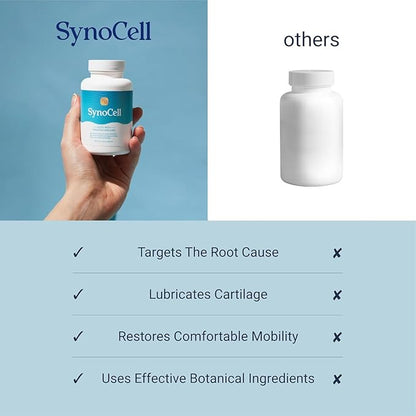 Synocell Glucosamine Chondroitin Complex 4 Pack Back, Neck, and Joint Support Supplement with Boswellia, Quercetin, & MSM - Renew Your Joints from The Inside Out - Move with Freedom and Ease