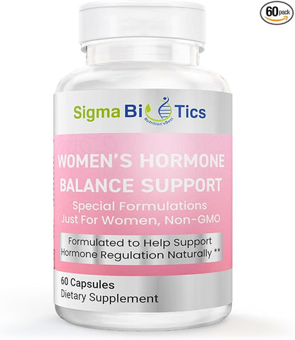 Women’s Hormone Balance Support - Herbal Supplement for Menopause, Hormonal & Reproductive Health - Non-GMO Supplements with Soy Isoflavones, Black Cohosh, Dong Quai - 60 Capsules