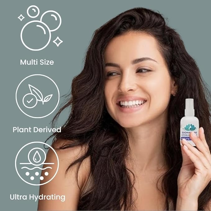 Signature 100% Pure Hyaluronic Acid Wrinkle Serum - Best for Fine Lines, Dull Skin, Quick Hydration - No Alcohol, Parabens, or Fillers - Made in USA