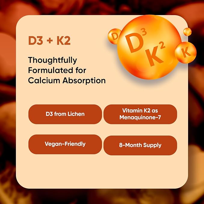 WeightWorld D3 Vitamin 4000 IU + K2 125mcg | Vitamin D3 K2 for Healthy Bones & Immune Support (8-Month Supply) | 240 Vegan D3K2 Tablets | Plant-Based VIT D3 & K2 (MK-7) | Gluten-Free, Non-GMO