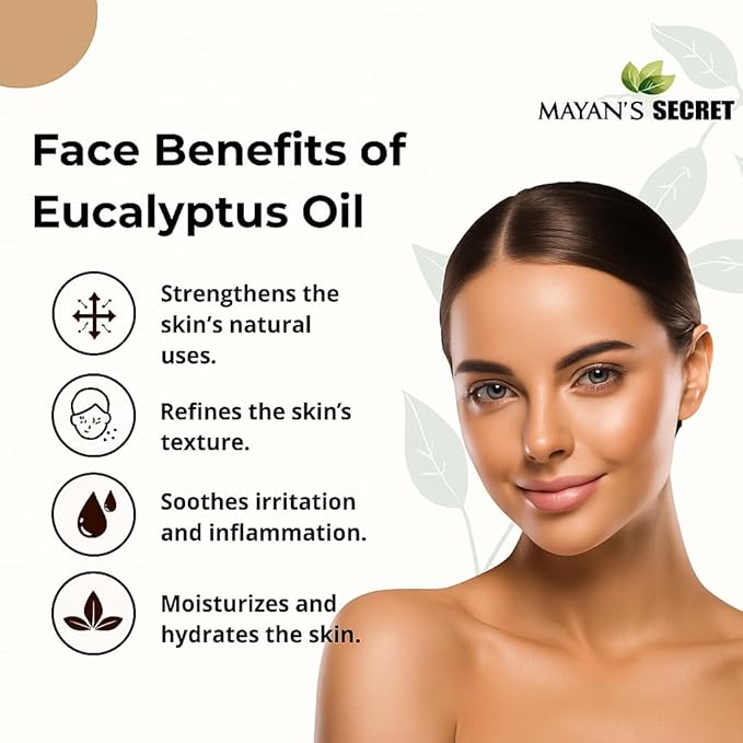 Pure Carrier and Essential Oils for Skin Care, Hair, Body Moisturizer for Face-Anti Aging Skin Care (Eucalyptus Smithii Organic Oil, 4oz)