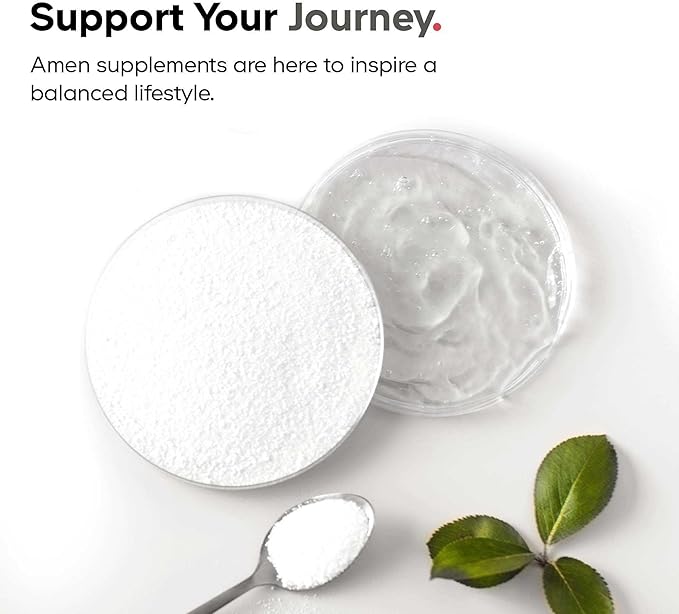 Amen Multi Collagen Peptides Capsules with Hyaluronic Acid and Vitamin C - 5 Types of Collagen Protein Type I, II, III, V, X - Grass Fed Hydrolyzed - 18 Amino Acids - Collagen Supplement - 90 Pills