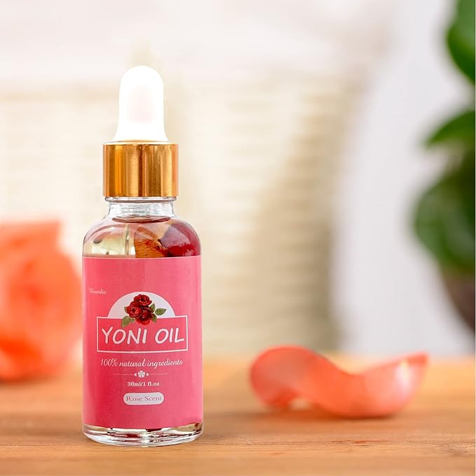 2 Packs Yoni Oil for Women, All Natural Feminine Oil Intimate Deodorant for Women, Ph Balanced and Eliminates Odor, 100% Natural Feminine Serum Made with Rose Essential Oils (1 fl oz/30 ml)