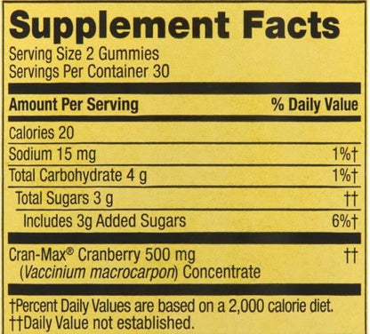 Adventure Home Spring Valley Adult Gummy Cranberry Dietary Supplement, 500 mg, 60 Count+Better Guide Vitamins Supplements