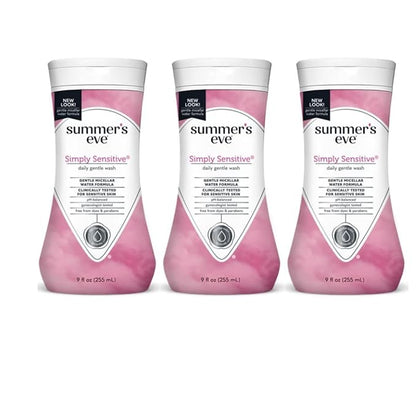 Summer's Eve Cleansing Wash, Simply Sensitive, 9 Fl Oz (Pack of 3)