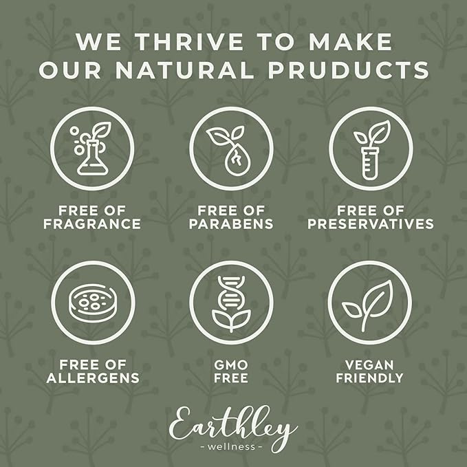 Earthley Wellness, Magnesium Lotion, Parent's Picks Award-Winner, Magnesium Cream for Promoting Relaxation, Rest & Muscle Recovery, Natural, Non-Itchy, Fast-Absorbing Formula (6oz, Sensitive)