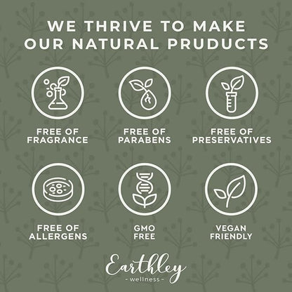 Earthley Wellness, Magnesium Lotion, Parent's Picks Award-Winner, Magnesium Cream for Promoting Relaxation, Rest & Muscle Recovery, Natural, Non-Itchy, Fast-Absorbing Formula (6oz, Sensitive)