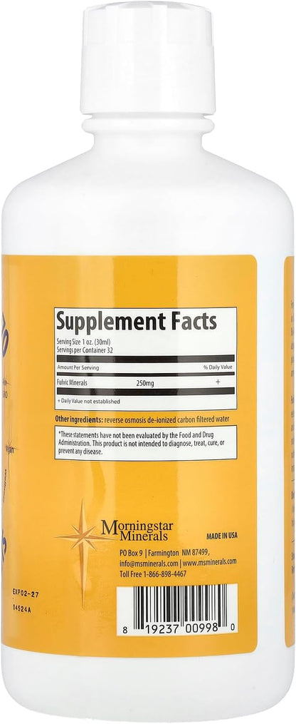 Energy Boost 70 Morningstar Minerals, Fulvic Minerals, 32 oz (946 ml)
