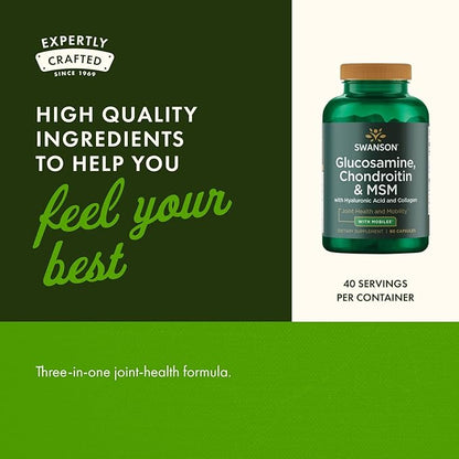 Swanson Glucosamine Chondroitin & Msm with Hyal-Joint 90 Capsules