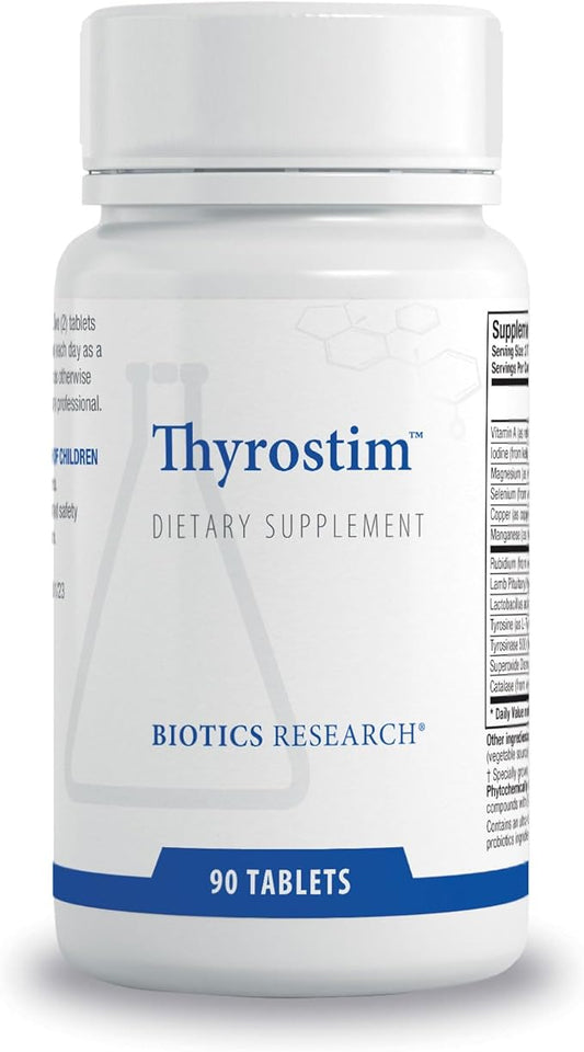 BIOTICS RESEARCH Thyrostim™ –Endocrine Support, Balance Thyroid Hormones, T3, T4, Aid Thyroid Gland, Boost Metabolism, Aid in Digestion, Support Nervous System 90 Tablets