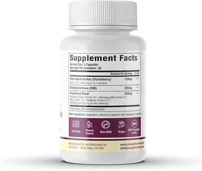 Pin Up Girl Vitex Chasteberry + DIM & Shatavari – Hormonal Balance Supplement for Women – Supports Hormonal Balance, Cycle Health & Reproductive Wellness – 4600mg - 60 Capsules (2-Pack)