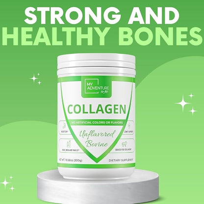 My Adventure to Fit Hydrolyzed Collagen for Women - Grass Fed Collagen Powder for Muscle Growth & Collagen Protein Powder - Keto Collagen Powder for Joints & Gut Health - Unflavored Bovine 300g