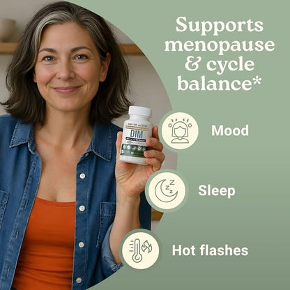 Swiss Activa+ Labs DIM Supplement – Hormone Balance for Women & Men – Estrogen Supplement for Women and Men– Supports Hormonal Acne & Menopause Symptoms| Gluten Free, Non-GMO & Vegan – 180 Days Supply