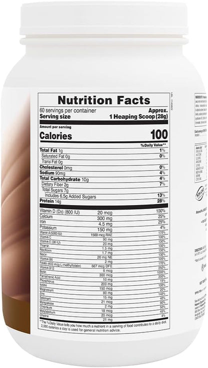 NaturesPlus SPIRU-TEIN, Chocolate - 3.7 lbs - Plant-Based Protein Shake - Non-GMO, Vegetarian, Gluten Free - 60 Servings