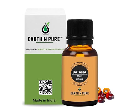 EARTH N PURE Batana Oil 100% Natural and Therapeutic Grade for Hair Growth and Healthy Skin 15 ML