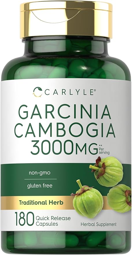 Carlyle Garcinia Cambogia Extract | 180 Capsules | Non-GMO, Gluten Free Supplement