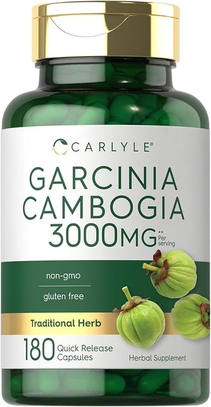 Carlyle Garcinia Cambogia Extract | 180 Capsules | Non-GMO, Gluten Free Supplement