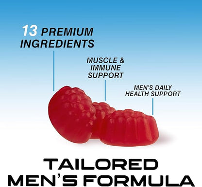 Multivitamin for Men - Complete Daily Mens Multivitamin Gummies with Vitamin D, B Vitamins, Zinc & More - Energy, Memory, Focus & Immune Health Support - 13 Essential Vitamins & Minerals - 60 Capsules