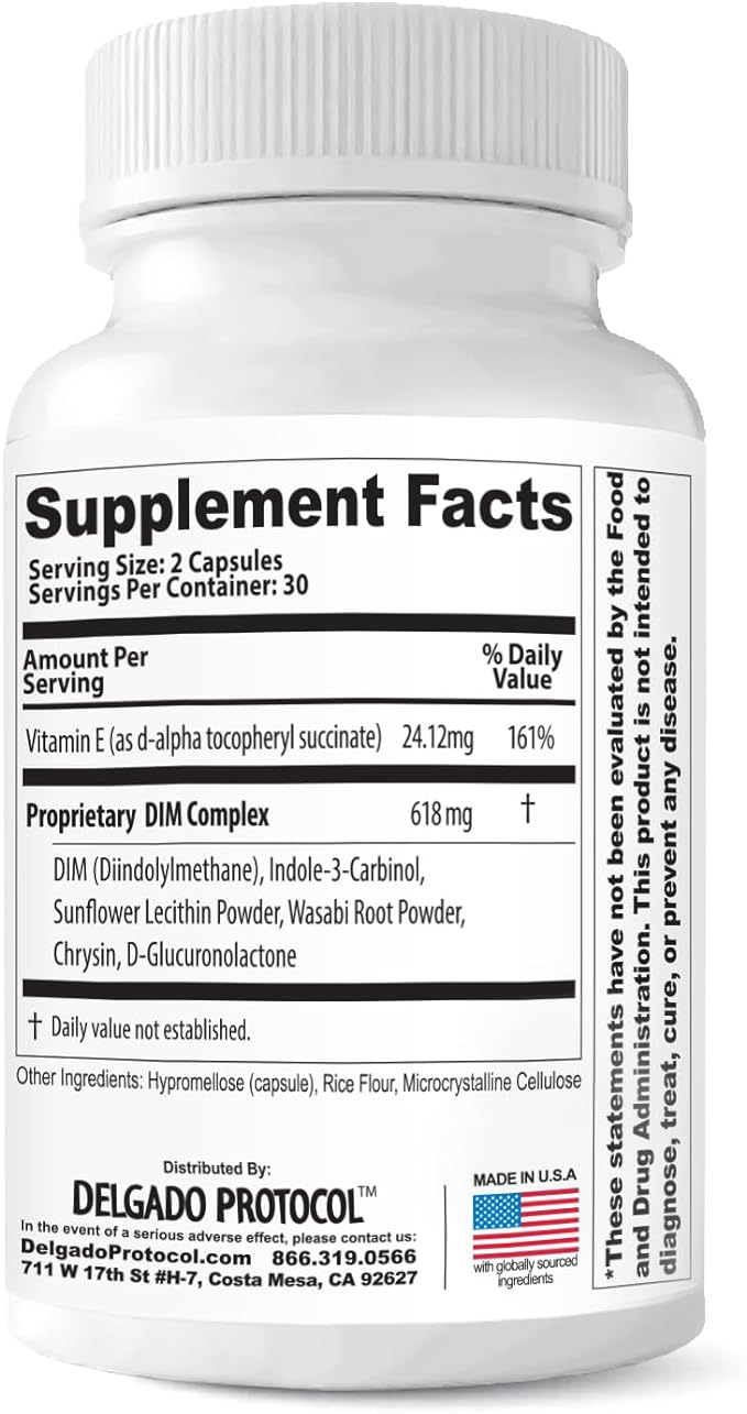 Estroblock PRO Triple Strength - 60 Capsules, DIM & Indole 3-Carbinol for Natural Hormonal Hormone Balance, Acne - Anti Toxic Estrogen Aromatase Inhibitor Blocker. Soy Free, Dairy Free, Non-GMO (1)