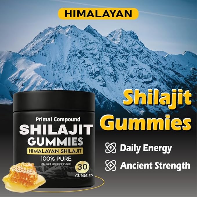 Primal Compound Shilajit Gummies for Men - Energy Support, 30 Gummies