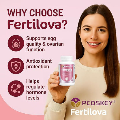 Fertilova Women’s Reproductive Health Support Supplement – Myo-Inositol, Methylfolate, CoQ10 & Antioxidants – Cellular Health & Energy Support – 120 Vegetarian Capsules